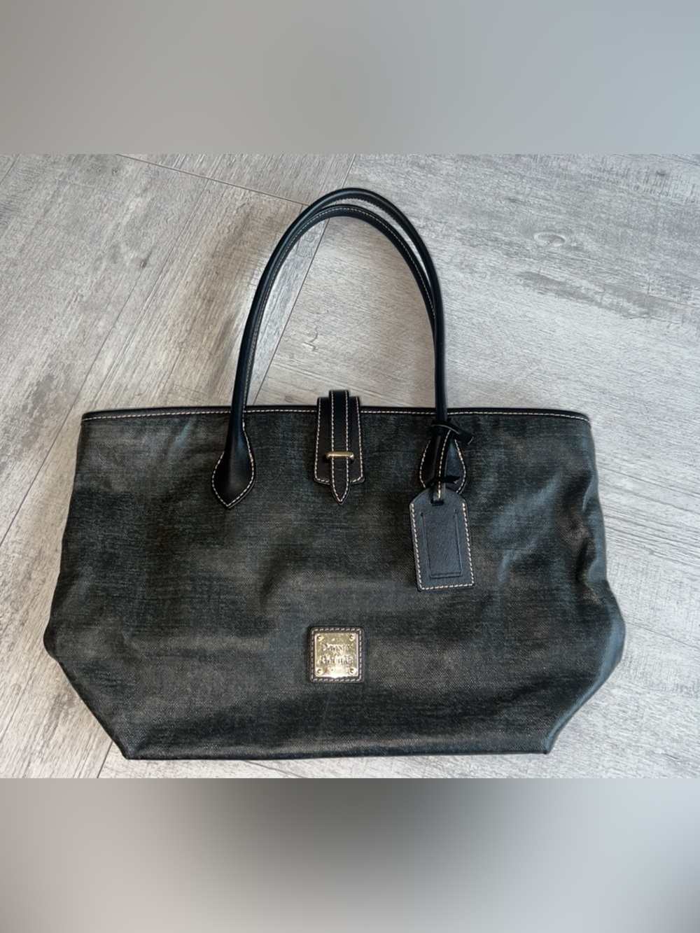 Classic Black Dooney & Bourke Tote Bag with Leather Trim 🔥🔥